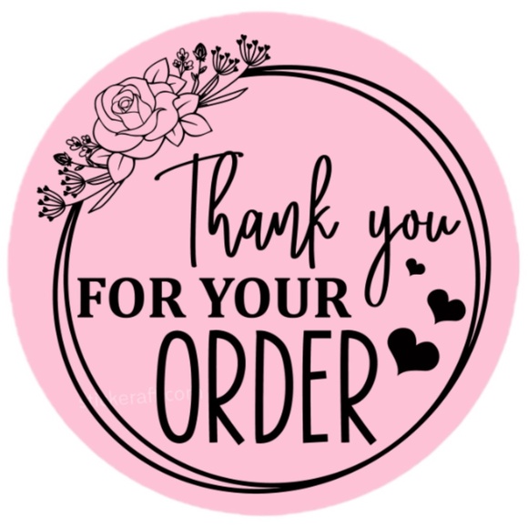 100 thank you for your order sticker 2 in round | Shipping Supplies | NWT - Picture 2 of 13
